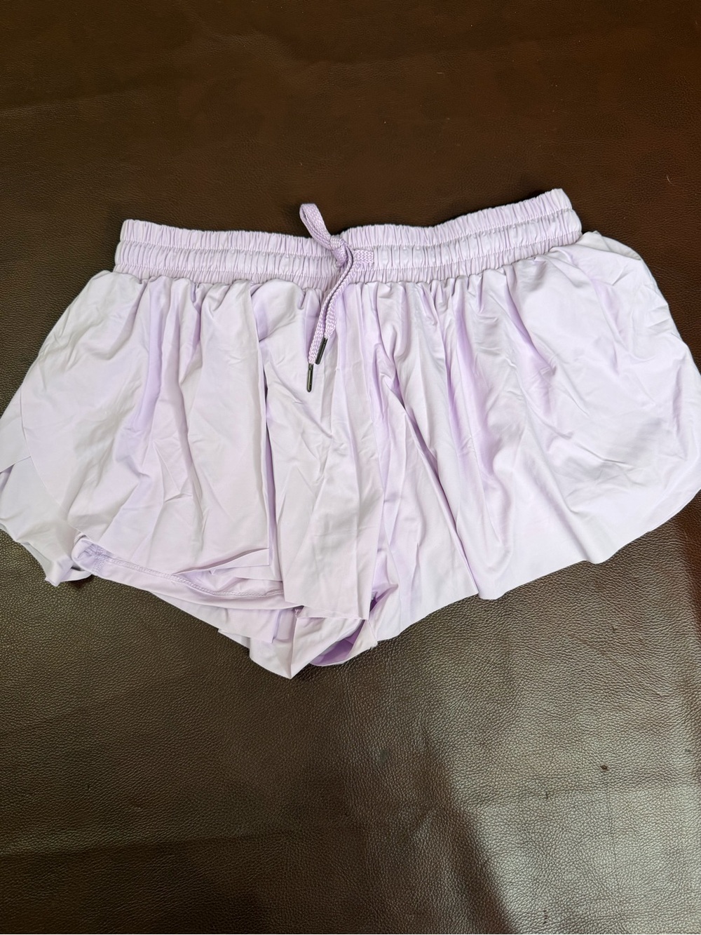 Light Lavender Women’s Athletic Shorts with Drawstring